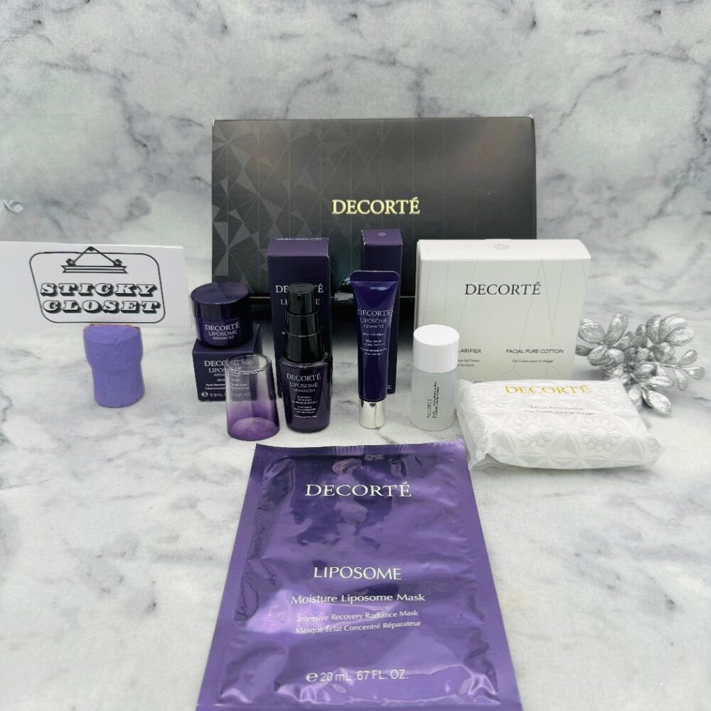 DECORTE Skincare Gift Set-Eye Serum,Cream,Gel Toner,Pad Toner,Mask-7pc-BOXED-NEW